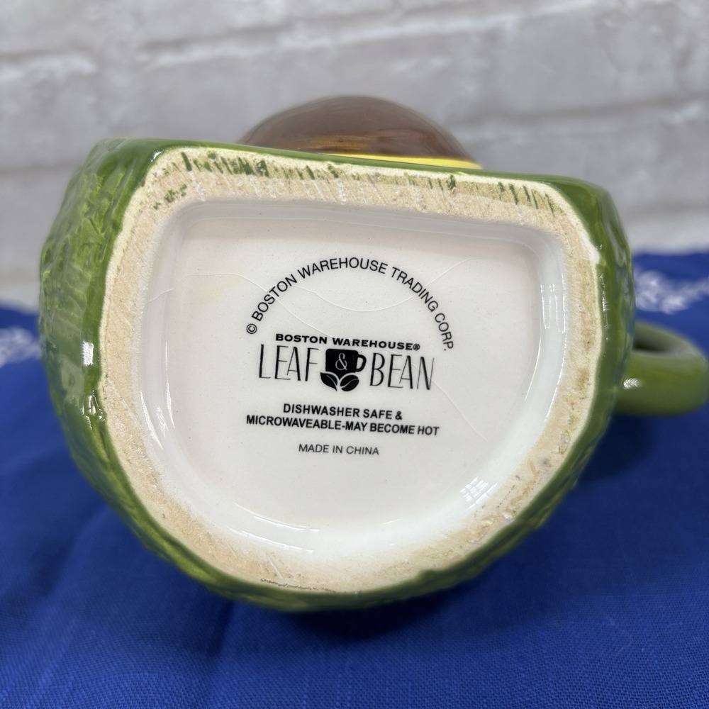 Boston Warehouse 3D Hand Painted Avocado Coffee Mug 10-12oz - Picture 2 of 5